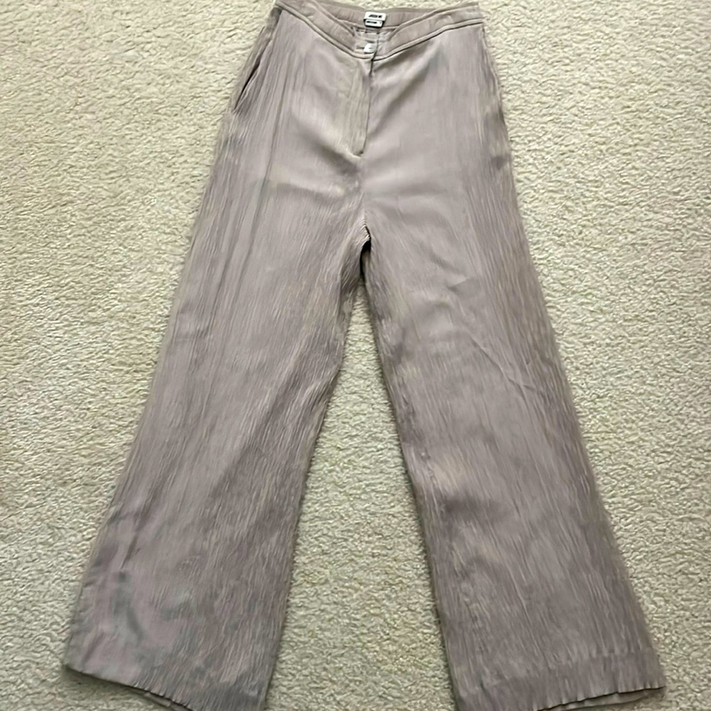 Jason Wu High-Waisted, Rayon, Wide Legged, Fully Lined Pants, Size S